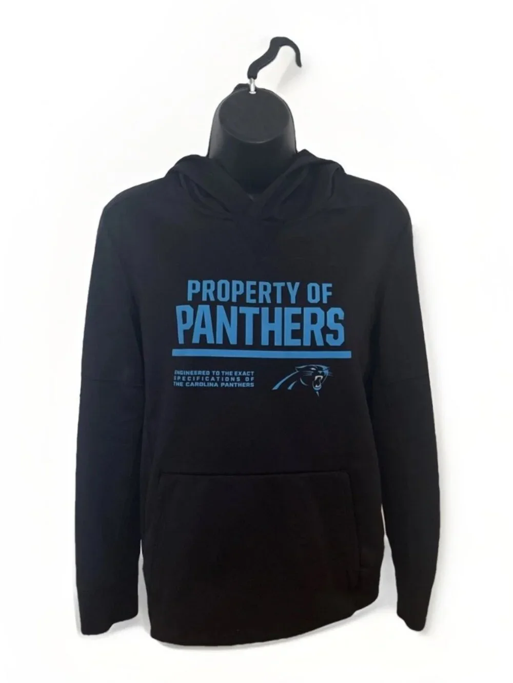 Nike Dri Fit NFL Carolina Panthers Hoodie Sweatshirt Womens’s XS/Youth Large